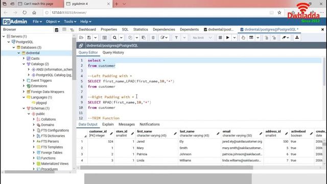 Learn how to apply padding and trim in 4 mins | PostgreSQL Tutorial