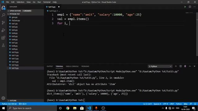 Methods in Dictionary | Dictionary Methods | Python Dictionaries | Python programming tutorials