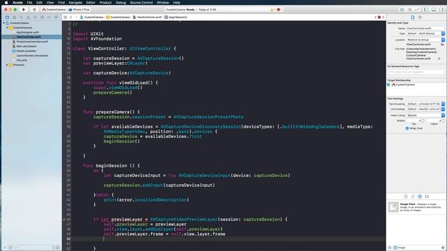 iOS Swift Tutorial: Basic Custom Camera App - AVFoundation смотреть онлайн