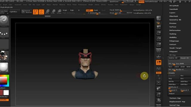 ZBrush  как сохранить развертку модели