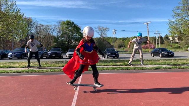 The von Stanbrooks presents The SUPER Team!!!  Kairi learned a few freestyle skateboard tricks!