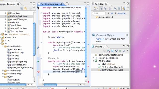 Android Application Development Tutorial - 64 - Drawing Bitmaps to Canvas View