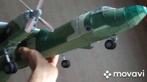 Модель самолета Ан-26 из бумаги и картона.