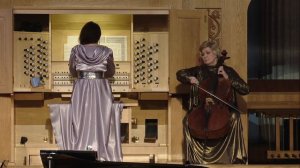 Б. Марчелло Adagio, исполняют  Наталья Александрова (виолончель), Лариса Тимшина (орган)