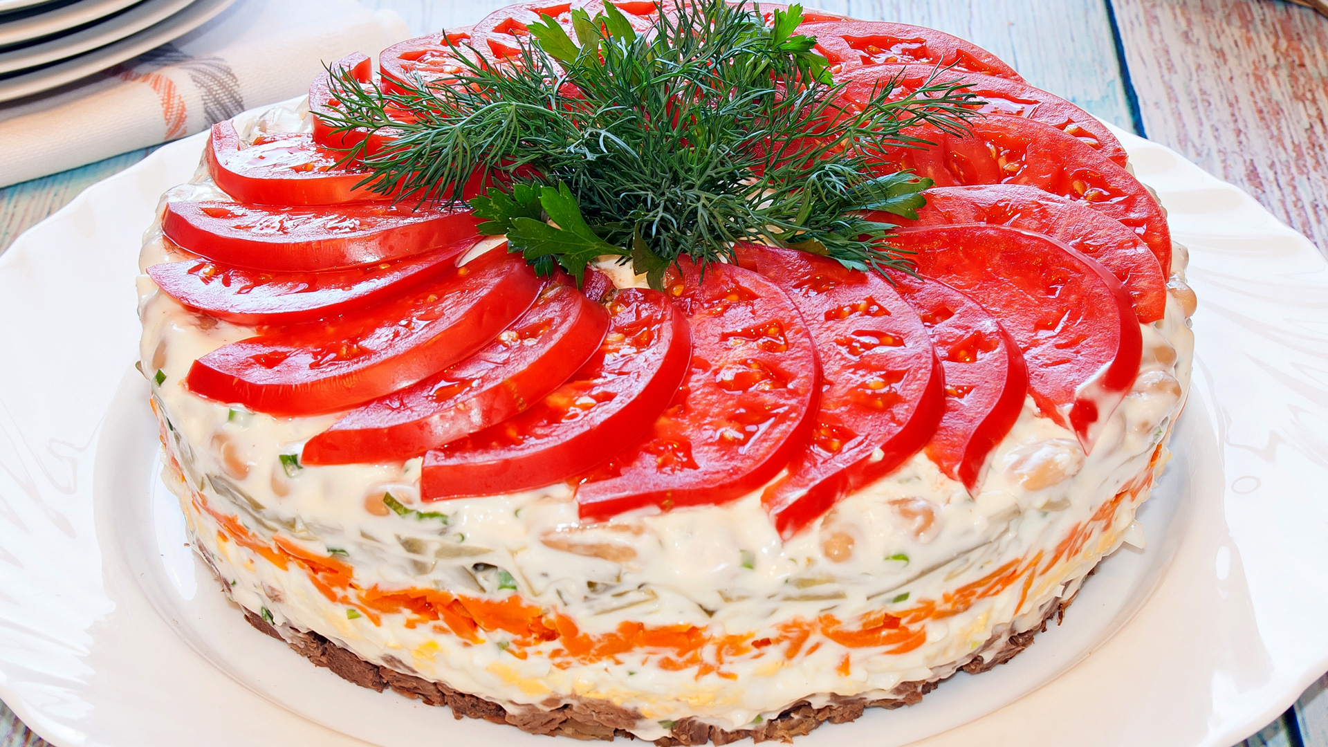 Вкусные легкие салатики на день рождения рецепты с фото и простые