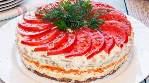 Авторский салат «Нежность» - рецепт вкусного салата на праздничный стол!