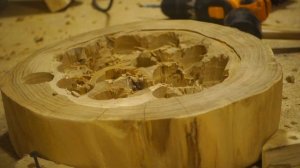 Чаша из дубового спила