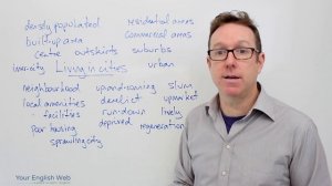 English lesson B2 - Vocabulary to talk about living in cities - palabras en inglés