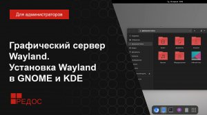 Графический сервер Wayland. Установка Wayland в GNOME и KDE