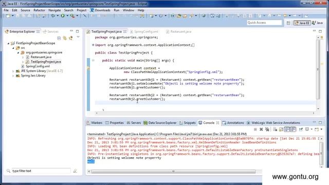 Spring Tutorial 10 - Bean Scope (concept and hands on using Eclipse IDE) смотреть онлайн