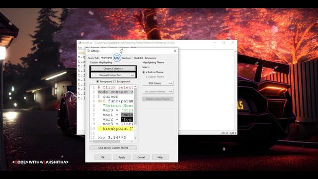 How to Enable Dark Theme in ?Python IDLE | Windows 10 | 2023