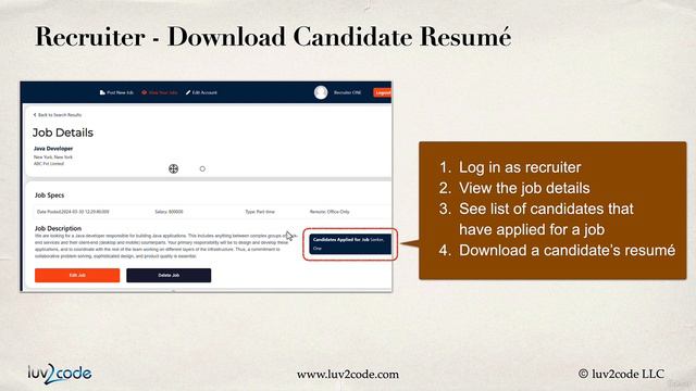 1. Recruiter - Download Candidate Resume - Overview  11. Recruiter - Download Candidate Resume