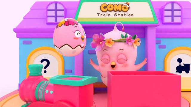Como   Roulette Train Station 2   Learn colors and words   Cartoon video for kids   Como Kids TV