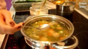 Овощной диетический суп. Рецепт.