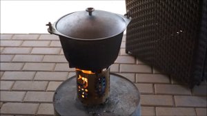 Печь щепочница своими руками из сушилки (часть 2 - ИСПЫТАНИЕ)