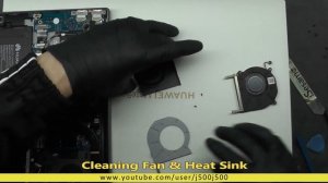 Cleaning fan Huawei MateBook 14 Upgrade SSD Disassembly Replace Repair