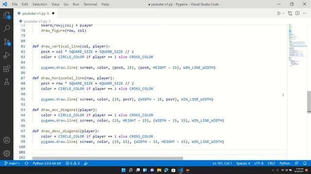 Tic-tac-toe using Python and Pygame (Final Part) | Final Touches | Beginner (Urdu/Hindi)