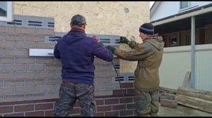 Технология.Монтаж фасадной плитки Hauberk.
