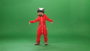 КУКУТИКИ за кадром - Танец Боксмена на зеленом фоне для песни ⛴Теплоходик