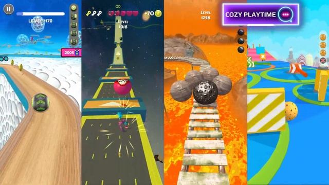 Going Balls vs Action Balls vs Rollance vs Candy Ball Run - Android, IOS gameplay