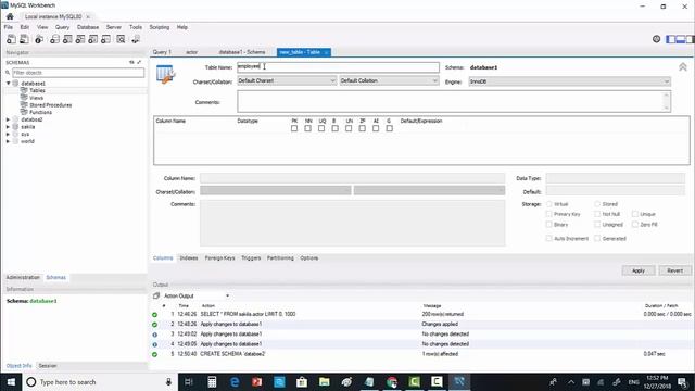 How to Create Database and tables in MySql Workbench  (Part-4) #codefree