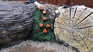 как сделать СТАРОЕ ДЕРЕВО из цемента своими руками на даче мастер Ольга Ван