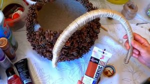 Корзина из шишек /Мастер класс.Поделки своими руками.