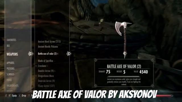 Skyrim SE Xbox One/PC Mods|Battle Axe Of Valor смотреть онлайн