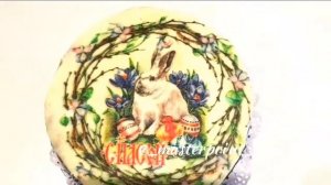 Пищевая печать на торте. ПАСХА. Результат эксперимента с кремом