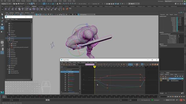 12 - Create loop animation in Maya / Создание цикла анимации в Maya