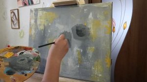 Рисую шикарную и очень простую картину акрилом/ Acrylic Painting on Canvas Step by Step №4