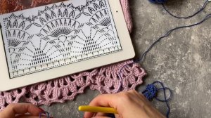 Обвязка платья. Узор крючком. Часть 1. | @iiaks