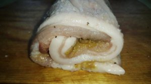 Рулет из тонкого сала