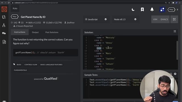 Solving JavaScript Challenges #2 | Get Planet by ID | Easy [CodingWithFun Archived Video]