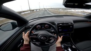 Semi-Autonomous Driving! -  2022 HYUNDAI SANTA CRUZ Highway Driving Assist - POV Test Drive