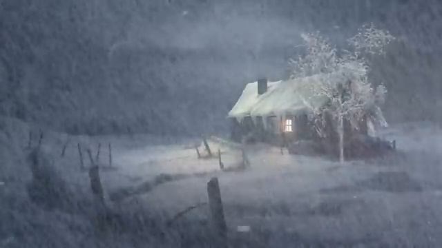 Snowstorm at an Old Wooden House┇Snowstorm Sounds for Sleeping┇Howling Wind & Blowing Snow смотреть онлайн