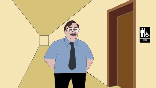 Squishy Bishop Animated - Bathroom Etiquette - by Laughing Cat Pictures