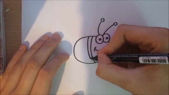 How to draw Cartoon Bee in less than two minutes смотреть онлайн
