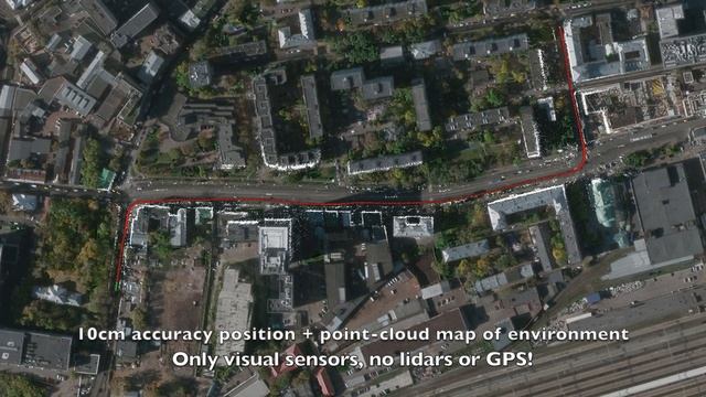 Dioram Visual Navigation(based on Dioram SLAM One) point-cloud mapping in a city scale