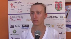 Tereza Smitková po porážce v 1. kole Macha Lake Open 2018