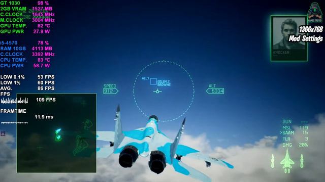 Ace Combat 7 Skies Unknown | Gt 1030 | All Settings | Performance Tasted. смотреть онлайн