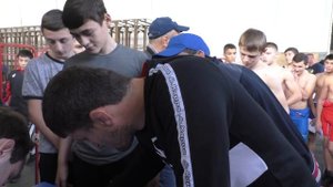 Взвешивание юных борцов Владикавказ.