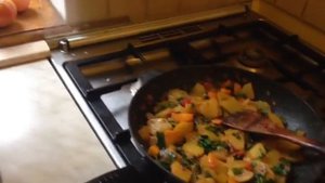 Тыква тушеная с овощами