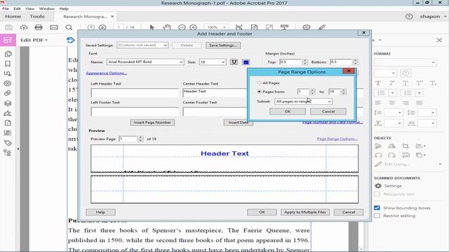 How to Add header from certain page in pdf using adobe acrobat pro 2017 смотреть онлайн