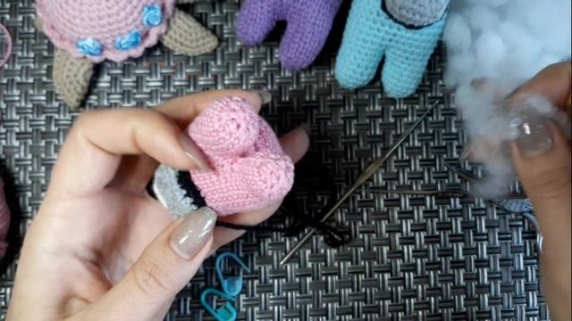 Часть 2 АМОНГ АС  Мастер-класс игрушка крючком, among as toy crochet pattern