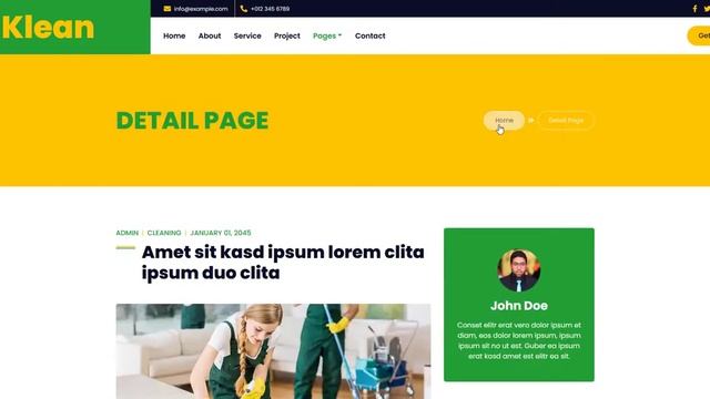 Complete Cleaning Services Website Template Design - HTML -CSS - JavaScript - Free Website Code