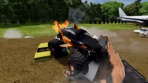 Monster Jam INSANE Racing, Freestyle and Crashes #9 | BeamNG Drive | Steel Titans
