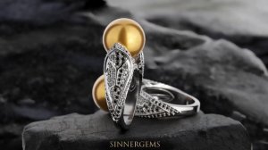 Кольцо с жемчугом. Варианты цветовых сочетаний.