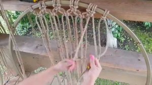 MACRAME  Подвесное кресло - гамак своими руками  Этапы плетения  DIY HAMMOCK  HANDMADE_[360p].mp4