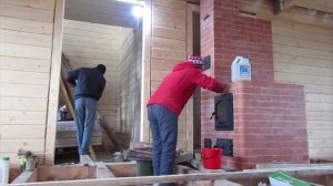 УБИРАЕМ РАЗВОДЫ на стенах в ДОМЕ ИЗ БРУСА /35